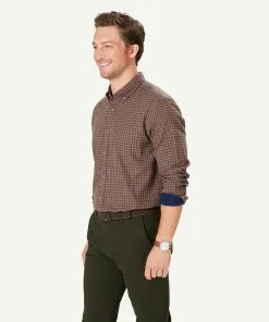 Gazman Casual Double Faced Check Long Sleeve Shirt - Fawn 11 Gazman Casual Double Faced Check Long Sleeve Shirt - Fawn -Cheap Gazman Store 6 48576