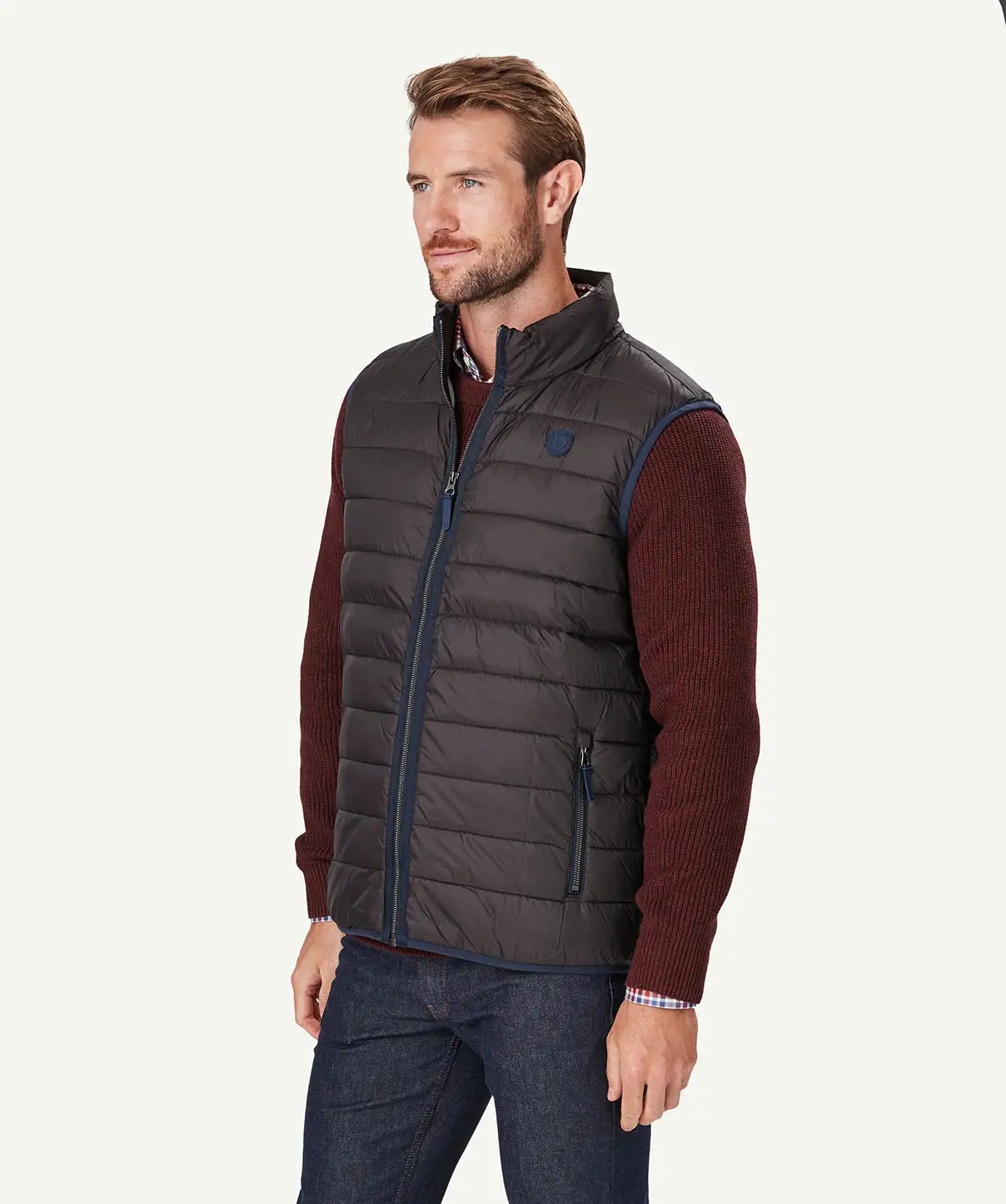 Gazman Lightweight Puffer Vest - Graphite 6 Gazman Lightweight Puffer Vest - Graphite - Image 5