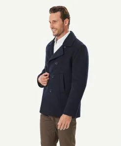 Gazman Richmond Wool Peacoat - Dark Navy -Cheap Gazman Store 6 49710