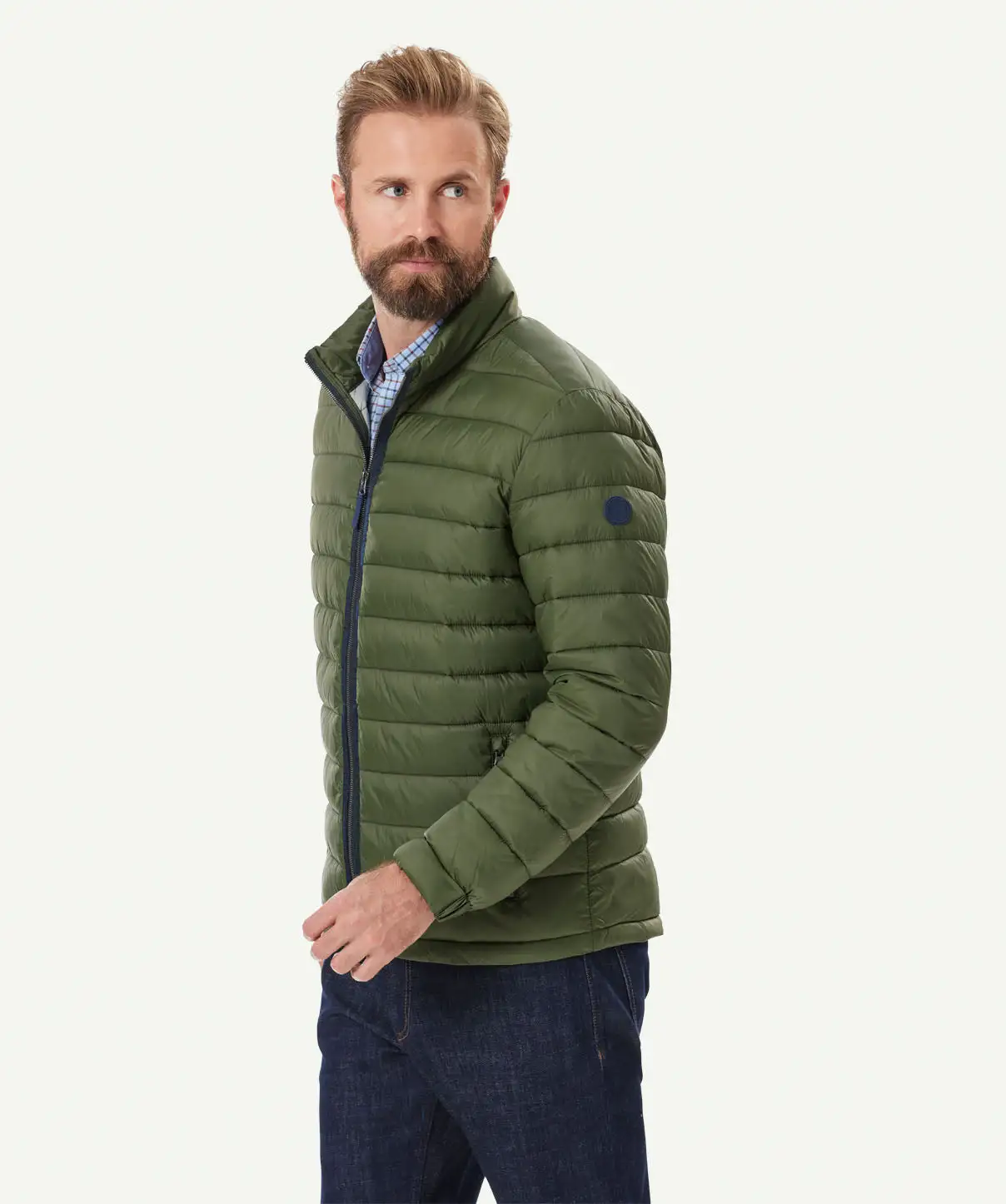 Gazman Lightweight Puffer Jacket - Dark Olive 7 Gazman Lightweight Puffer Jacket - Dark Olive - Image 6