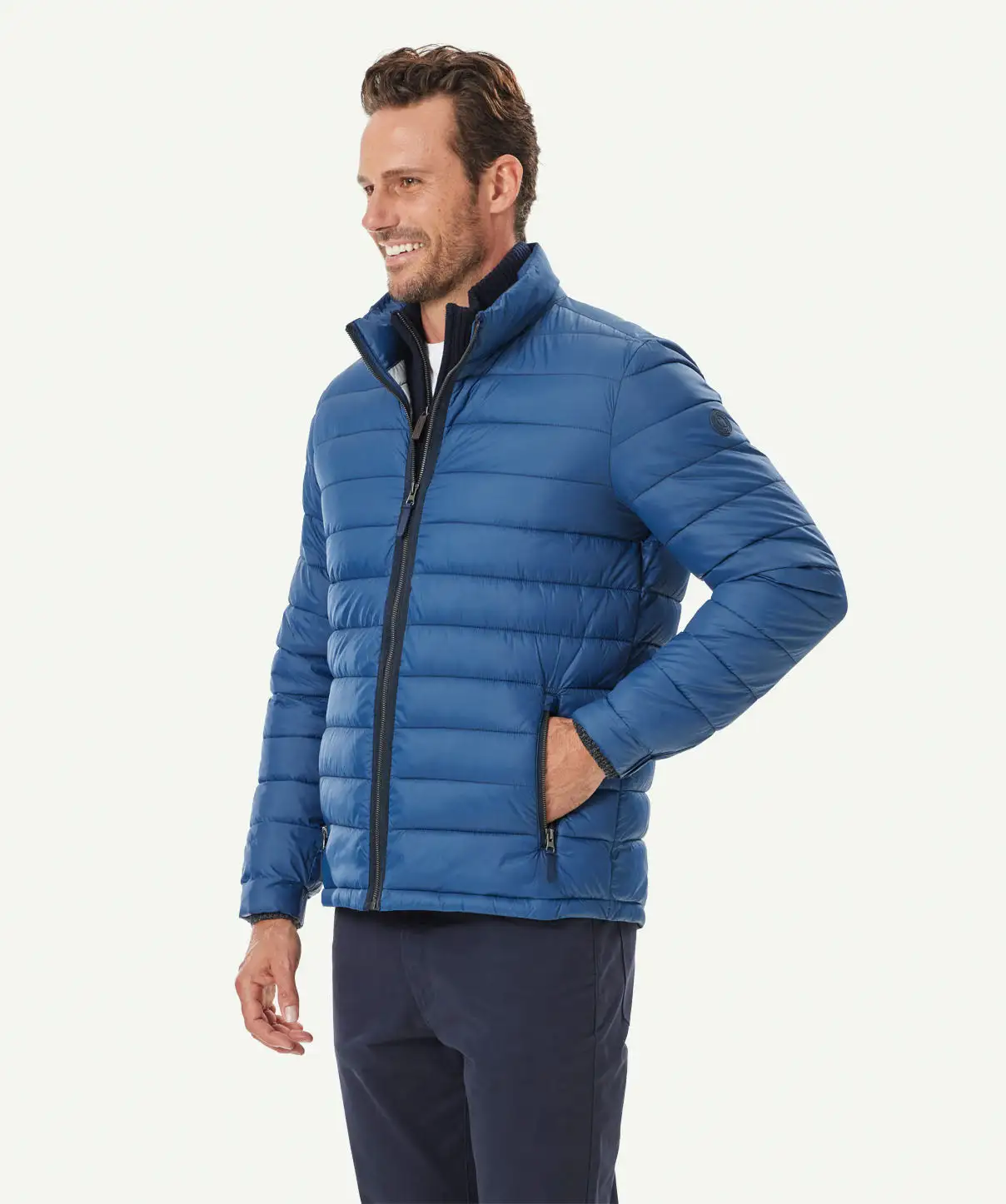 Gazman Lightweight Puffer Jacket - Denim 8 Gazman Lightweight Puffer Jacket - Denim - Image 6