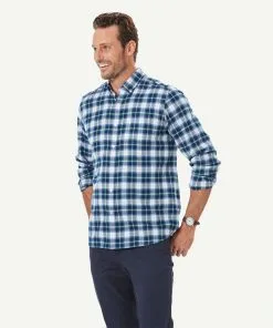 Gazman Brushed Twill Check Long Sleeve Shirt - Slate 11 Gazman Brushed Twill Check Long Sleeve Shirt - Slate -Cheap Gazman Store 6 49937