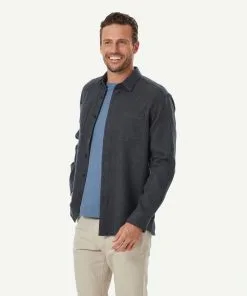 Gazman Brushed Overshirt - Charcoal -Cheap Gazman Store 6 49963