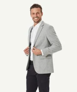 Gazman Wool Blend Houndstooth Sports Jacket - Light Grey 13 Gazman Wool Blend Houndstooth Sports Jacket - Light Grey -Cheap Gazman Store 6 50043
