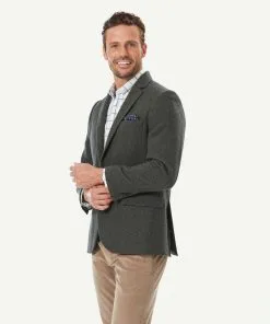 Gazman Wool Blend Herringbone Sports Jacket - Forest -Cheap Gazman Store 6 50049