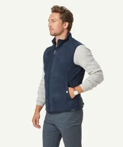 Gazman Suede Touch Vest - Navy -Cheap Gazman Store 6 50073