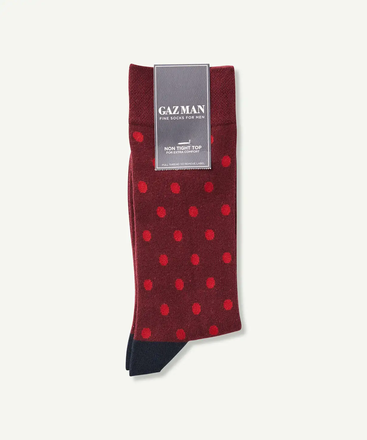 Gazman Non Tight Comfort Dot Sock - Wine 4 Gazman Non Tight Comfort Dot Sock - Wine - Image 2