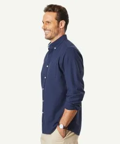 Gazman Casual Oxford Long Sleeve Shirt - Navy -Cheap Gazman Store 6 3ce47fc1 1897 4c10 b752 d98409da6e25