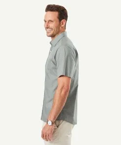 Gazman Casual Geo Print Short Sleeve Shirt - Olive -Cheap Gazman Store 6 4c2aee8e 1d74 49eb b236 4fd641eb4b77