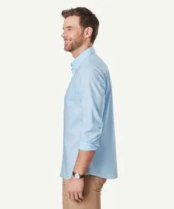Gazman Tailored Featherweight Gingham Long Sleeve Shirt - Pale Blue -Cheap Gazman Store 6 4d760cf3 2d46 45d1 b44d ecad6a02b2f4