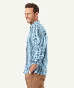 Gazman Tailored Oxford Check Long Sleeve Shirt - Green -Cheap Gazman Store 6 e26c5cd7 ad58 4a69 89dd 9da294b97f0a