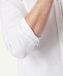 Gazman Tailored Casual Oxford Long Sleeve Shirt - White -Cheap Gazman Store 7 42784