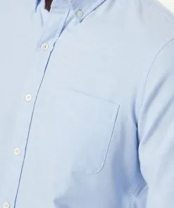 Gazman Tailored Casual Oxford Long Sleeve Shirt - Blue -Cheap Gazman Store 7 42801