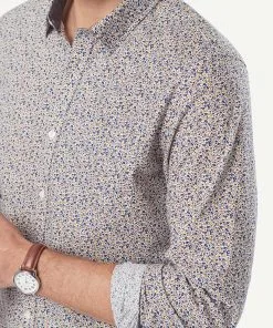 Gazman Tailored Casual Floral Print Long Sleeve Shirt - Autumn -Cheap Gazman Store 7 42861