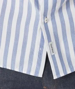 Gazman Casual Bold Stripe Short Sleeve Shirt - Navy Melange -Cheap Gazman Store 7 43350