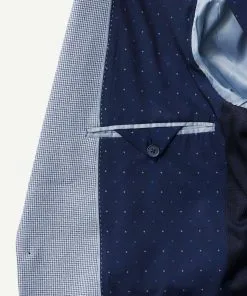 Gazman Performance Houndstooth Sports Jacket - Blue -Cheap Gazman Store 7 48800