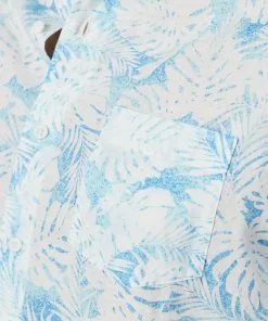 Gazman Linen Blend Fern Print Short Sleeve Shirt - Sky Blue -Cheap Gazman Store 7 3d5cca35 70b3 4bda 9ff3 c551ce68ed82