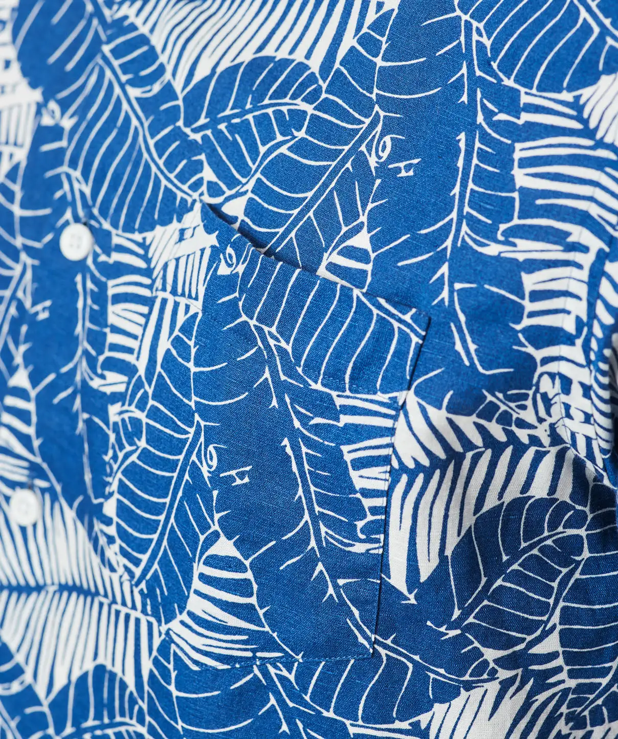 Gazman Linen Blend Leaf Print Short Sleeve Shirt - Nightshade 8 Gazman Linen Blend Leaf Print Short Sleeve Shirt - Nightshade - Image 6