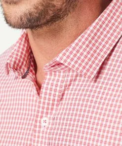 Gazman Tailored Easy Care Check Long Sleeve Shirt - RED -Cheap Gazman Store 7 aeb31041 4043 4af7 8e5d 6ae1f33722e3