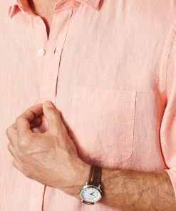 Gazman Linen Plain Long Sleeve Shirt - Guava -Cheap Gazman Store 7 b68fc428 513c 48c6 a6f4 0804f9731be5