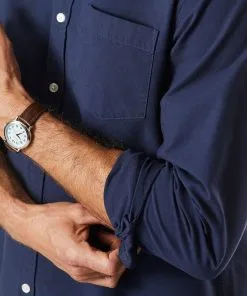 Gazman Casual Oxford Long Sleeve Shirt - Navy -Cheap Gazman Store 7 dfa10460 7b3d 41b7 a656 6bf159b6a78a