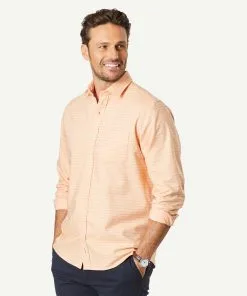 Gazman Easy Care Oxford Check Long Sleeve Shirt - Mango -Cheap Gazman Store 7 e1c529ac 7c09 4835 8b33 19309b6a9034