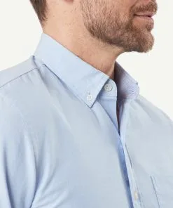 Gazman Tailored Casual Oxford Long Sleeve Shirt - Blue -Cheap Gazman Store 8 42802