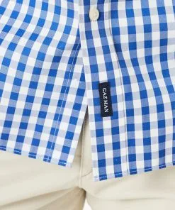 Gazman Non-Iron Oxford Check Long Sleeve Shirt - Navy -Cheap Gazman Store 8 07d354a1 6276 4f46 9332 26a6c87fdd66