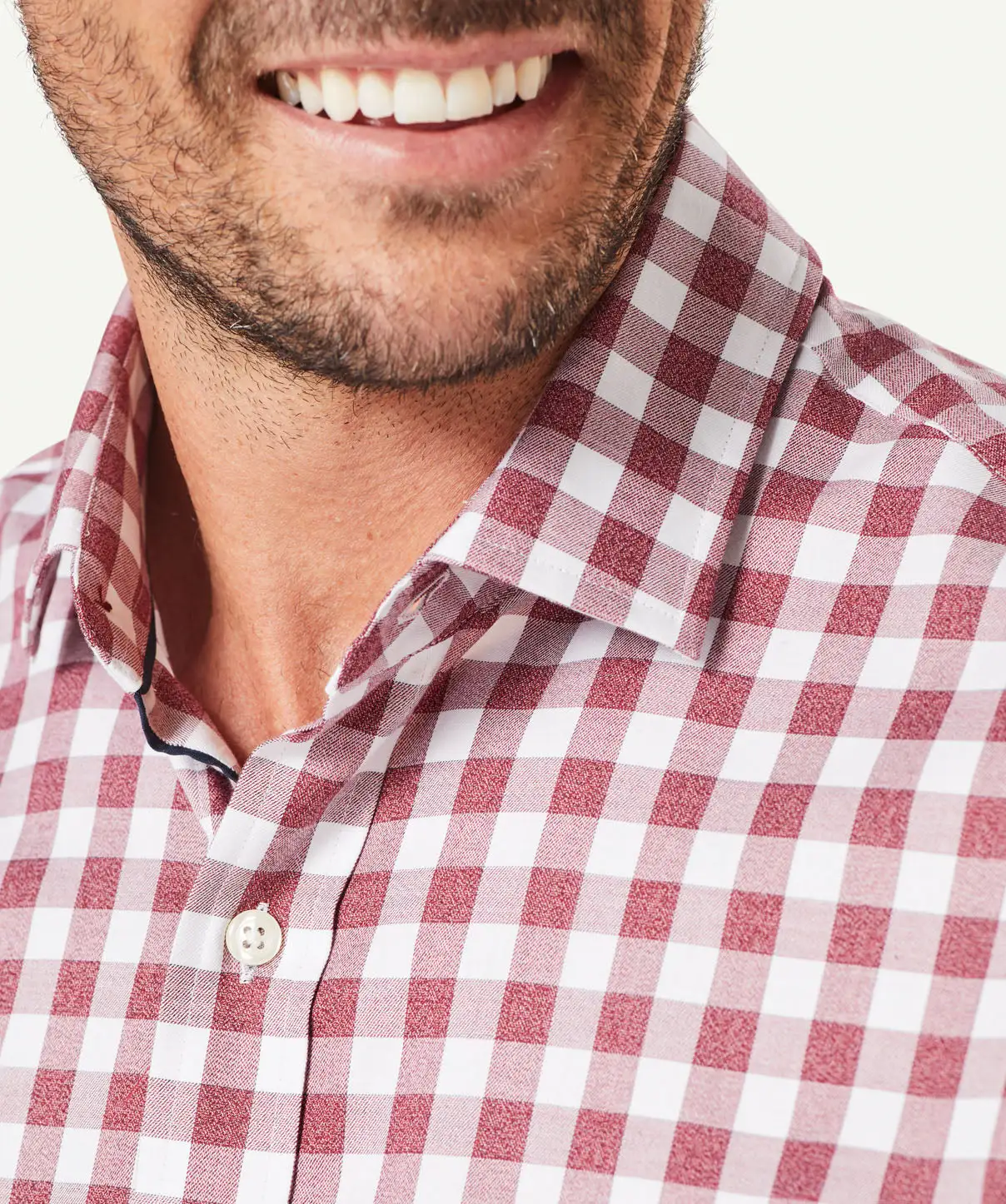 Gazman Easy Care Twill Box Check Long Sleeve Shirt - Wine 9 Gazman Easy Care Twill Box Check Long Sleeve Shirt - Wine - Image 7