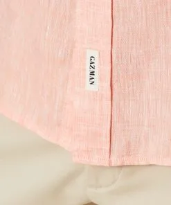Gazman Linen Plain Long Sleeve Shirt - Guava -Cheap Gazman Store 8 3c0be5ee 240f 4c1f b3ba 70b8db0b553b