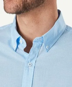 Gazman Tailored Featherweight Gingham Long Sleeve Shirt - Pale Blue -Cheap Gazman Store 8 beed752a 98b0 4aac bbe6 67236522fb44