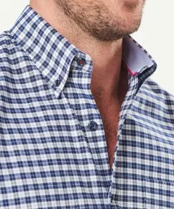 Gazman Easy Care Oxford Check Long Sleeve Shirt - Navy -Cheap Gazman Store 8 ed061ab8 e3b7 4e9f 91bc 6169039fa816