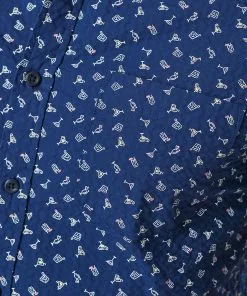 Gazman Tailored Seersucker Print Short Sleeve Shirt - Nightshade -Cheap Gazman Store 9 161b6eac 0452 42c3 b01d f439dc95b1d5