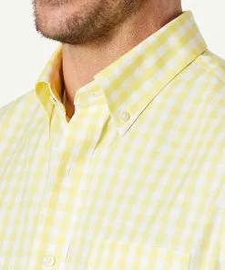Gazman Non-Iron Oxford Check Long Sleeve Shirt - Yellow -Cheap Gazman Store 9 16f90e04 de73 49fc a346 069c8f6e81bd