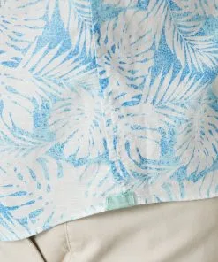 Gazman Linen Blend Fern Print Short Sleeve Shirt - Sky Blue -Cheap Gazman Store 9 51e88685 c1b4 4518 a767 018cb528d2c0