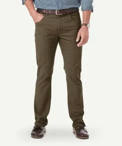 Gazman Stretch Bedford Cord Pants - Bison