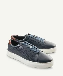 GAZMAN Ultralight Leather Sneakers - Navy -Cheap Gazman Store FTWS21001 440 WEB 04