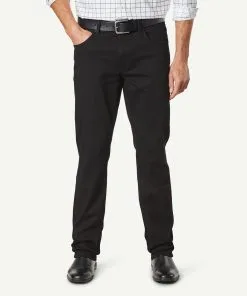 Gazman Straight Stretch Jeans - Washed Black
