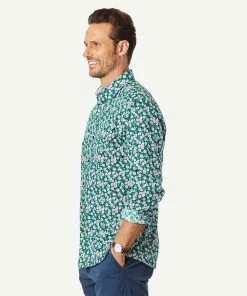 Gazman Tailored Casual Floral Print Long Sleeve Shirt - Parakeet 11 Gazman Tailored Casual Floral Print Long Sleeve Shirt - Parakeet -Cheap Gazman Store LSHS21057T 335 WEB 06