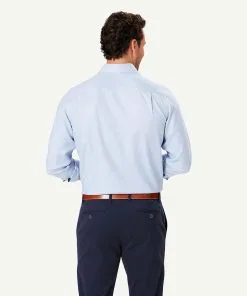 Gazman Non-Iron Semi Plain Long Sleeve Shirt - Blue 7 Gazman Non-Iron Semi Plain Long Sleeve Shirt - Blue -Cheap Gazman Store LSHW23073 400 WEB 03