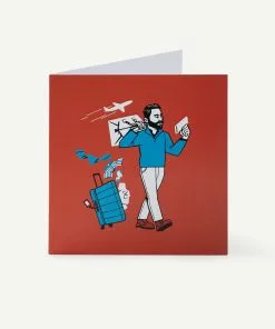 Gazman PCFA Greeting Card - Red