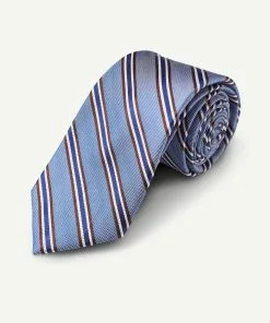 Gazman Silk Stripe Tie - Blue