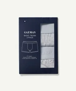 Gazman 2 Pack Of Boxer Briefs - GREY MARLE -Cheap Gazman Store UNDBSR006 031 WEB 02